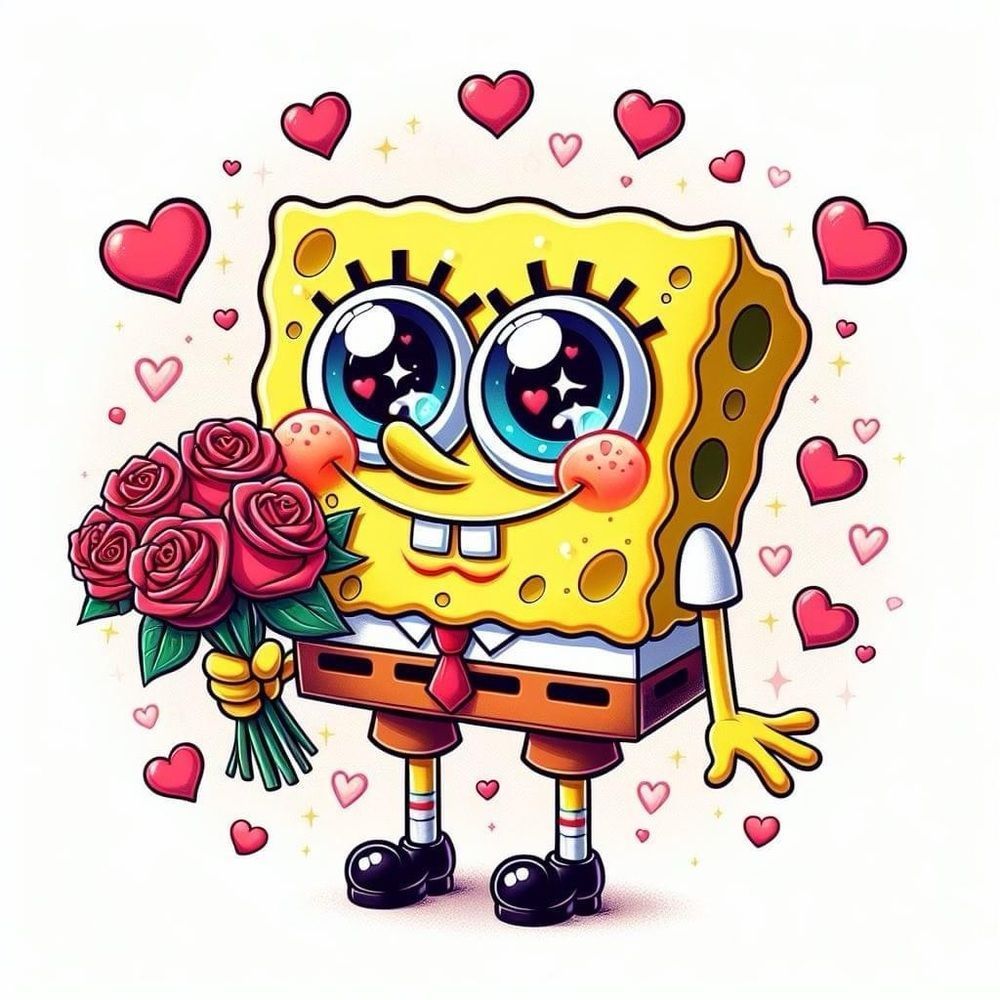 SpongeBob Valentines Day Magnet